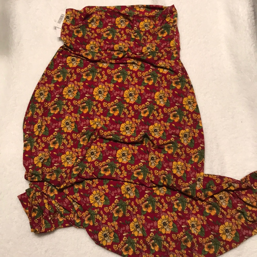 LuLaRoe Strapless XL Maxi Dress Floral